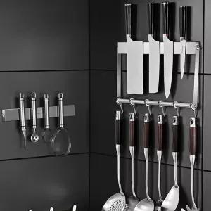 자석 칼걸이 소품 거치대 행거 정리 30CM벽 식도보관함 꽂이 블럭 수납 부착