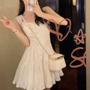 로망 무드 여신핏 캉캉 원피스 FSF-J 0005데일리룩 하객 오피스 데이트 미니 리본 쉬폰 프릴