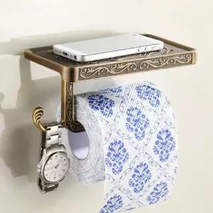 5컬러 휴지걸이 앤틱 선반형 화장지 감성소품인테리어 수납 두루마리 욕실용품