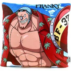 원피스 사각 프린트 쿠션 프랑키 40cm 방석 해적캐릭터 선물용 등받이 의자 사무실 낮잠용 얼굴 등쿠션 쇼