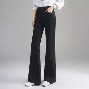 여성패션 와이드 청바지 데님 스판 머메이드 바지 가을 슬림핏 블랙 부츠컷 DL3