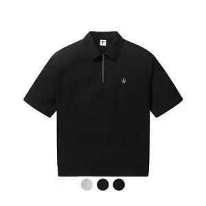 폴햄폴햄 남여공용 더블니트 하프집업 반팔티_PHE2TR3050 435415