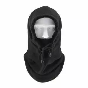 후드 넥워머 방한 워머 기모 모자 블랙 7046A