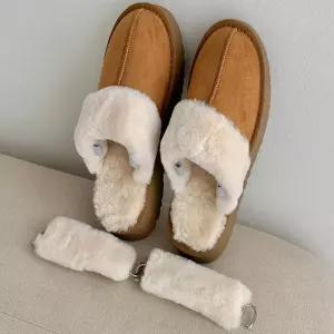 착화감 좋은 따뜻한 털 슬리퍼 고리 탈부착 겨울 신발폭신한 귀여운 회사실내화 교사 거실 푹신한 케주얼화