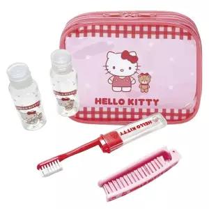 휴대용 칫솔 공병 세트 헬로키티 1P 여행 트래블 키트파우치 용치 용양치 용질 케이스 학교질 출장 해외 화