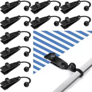 10개의 넓은 클램프와 볼 번지 코드가 포함된 Geelin 20팩 RV 차양 타이다운 키트로 캠핑카 캐노피 암 신칭