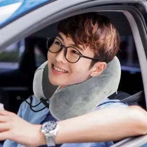 릴렉션 메모리폼 목베개 3종세트 그레이 쿠여행용목쿠션 기내용품 휴대용 용쿠 여행용 목쿠
