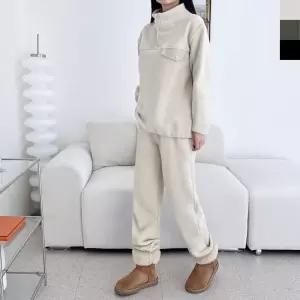 여자 빅사이즈 소프트 후리스 트레이닝세트 데일리플 츄리닝 여성복 플조거셋업 기모 트레이닝 플셋 집업