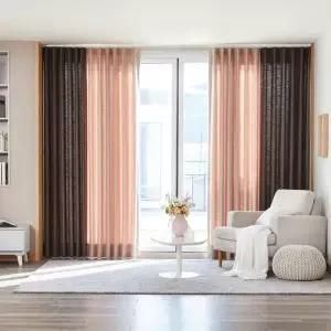(코스트코) 커튼 핑크&브라운 380 x 230 cm