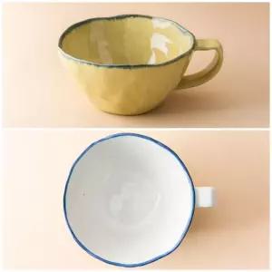 이천도자기 팔레트 나눔기 480ml 나눔잔 다기 주기컵 머그 도기 도자기 결혼선물 부부 선물용 홈카페 커피