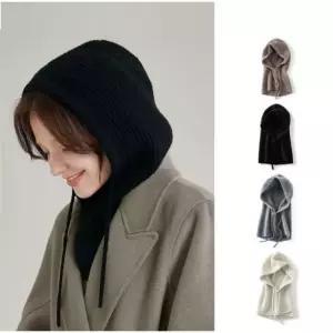 여성 여자 후드 니트 머플러워머 목도리 코디 선물 겨울