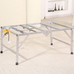스테인레스 스틸 작은 테이블 프레임 다기능 목공 작업대 접이식 리프팅 선반 80X120CM