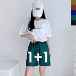 1+1 GSS P50W 여자 시어서커 쇼츠트레이닝츠 팬츠 운동츠 반바지 쇼트 여성스포츠 트레이닝트