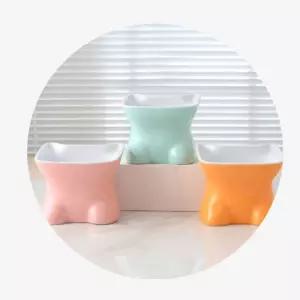 OH 플랙스 도자기 반려동물 식애완견 강아지식판 애견용 견식