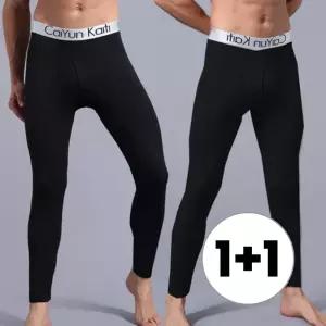 1+1 겨울 한파 남자 내복 내의 경량 기모 하의 세트타이즈 레깅스 남성용 데일리 기본 바지 발열타 융털타