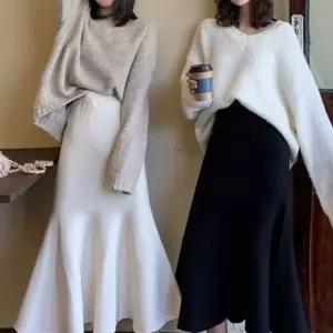 머메이트 스커트 F006478 여성 2탄 니트치마 롱스커트