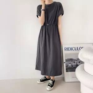 반팔 롱 시크스트링 원피스 빅사이즈 다솜결 여름 간절기 하객 봄가을