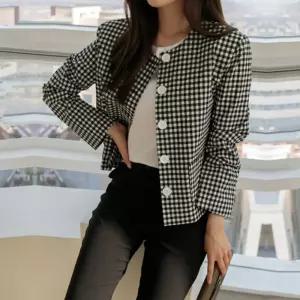 카이씨 트위드자켓 고어텍스 플리스노카라자켓 가을 신상 재킷 여성 간절기패션 하객