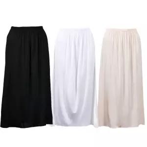 여자 원피스속치마 인견 8부 롱 국내생산언더웨어 속바지 형속 소프트 스킨칼라 속치마 실크 속옷