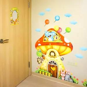 어린이집창문시트지 버섯 동물 퍼즐 스티커 포인트 벽지 놀이방 꾸미기