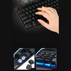 튼튼한 LED 게이밍 키보드 방수 키캡 저소음 유선 미니블루투스 휴대용 스마트폰 노트북 컴퓨터 데스크탑