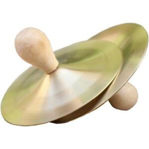 핑거 심벌즈 이조어스 손가락 소리 조기 미니 나무 손잡이 2개 구리 교육용 우수한 성인용 악기 세트