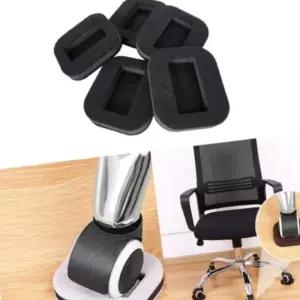 긁힘다리캡 의자 바퀴 고정패드 5P 블랙커버 의자발 바닥방지 커버 층간소음
