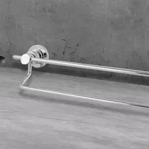 HLBATH 스텐레스 2단 수건걸이 화장실 2500욕실 타올걸이 선반형 인테리어 고급 셀프 소품 행거