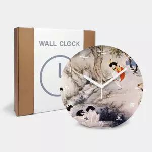 김홍도 신윤복 그림 민속화 캔버스 벽시계선물 한국화 전통공예 아이방 거실인테리어 걸이 인테리어 외국인