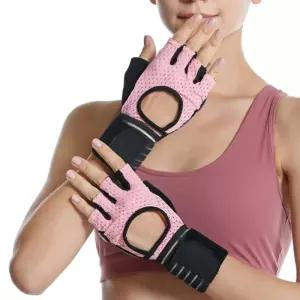 손목보호 여성 메쉬 헬스장갑(M) (핑크) 여자 장장 운동 논슬립