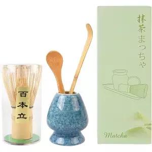 VOOCYE 티 거품기 100피스 스탠드 스쿱 도구 세트 말차 파우더 국자 스푼 다도 사용용