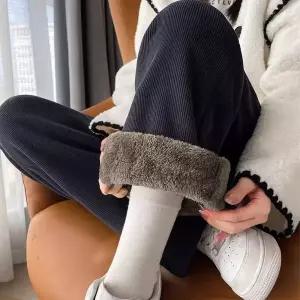 융 기모 코듀로이 밴딩 배기 팬츠 융털 겨울 골덴 바지 빅사이즈 키큰여자 한파대비 밴바지