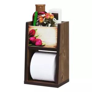 튤립휴지걸이 화장지 탁상용 벽결이용우드랙 두루마리 두리 롤걸이 지케이스 걸이 인테리어