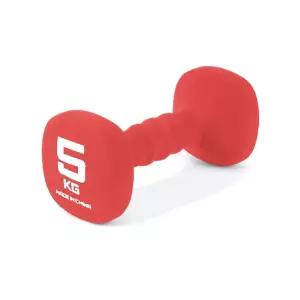 IW 네오프렌 사각아령 5kg 레드트레이닝소품 컬러덤벨 헬스용품 미용 빨간색