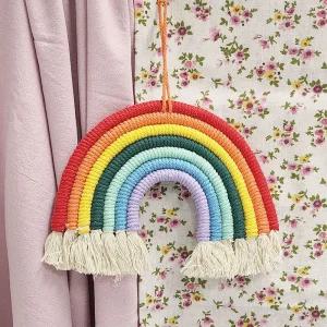 무지개 모빌 대모빌 마크라메 장식용 인테리어 공간 벽장식