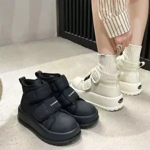 여성 겨울 내부 전체 퍼 안감 미끄럼 방지 아웃솔 편안한 패딩 부츠털부츠 방한 방한화 양신발 부츠 퍼부츠