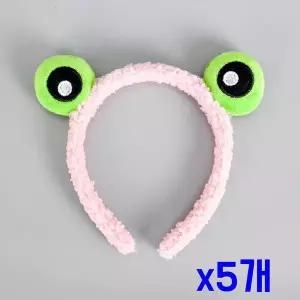 TBZ 파티소품 핑크개구리 밍크머리띠 x5개 파티헤어밴드