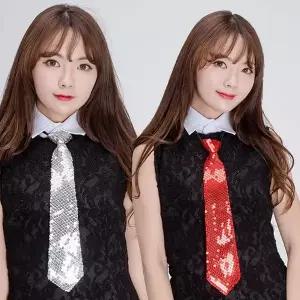 TBZ 파티행사장식 반짝이 포인트넥타이 할로윈의상