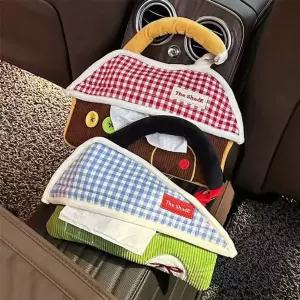 차량용 귀여운 티슈케이스 화장지 포켓 인터리어소품악세사리 자동차용품 냅킨 파우치 휴지커버 홀더 용케