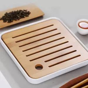 화이트 다도 세트 다기트레이 찻상 다기세트 차판