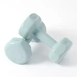 GDM 여성 블루 1kg 육각 아령 2개 세트홈트 레이닝 집에서운동하기 근력 헬스장 기구 고무 덤벨 국산