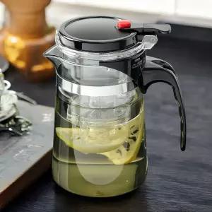 스텐필터 드롭형 티팟 유리 메이커내열차포트 다관 주전자 찻주전자 버튼