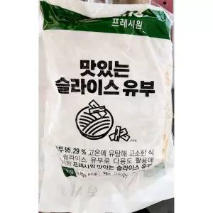 유부 (FW 슬라이스 1K)고명용 우동 냉동 김밥재료 우동용 김밥용