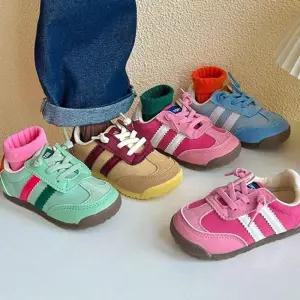 팝컬러 옆라인 찍찍이 쿠셔닝 아동 운동화 205492등원룩 키즈신발 캔버스화 스니커즈 슬립온 캐쥬얼