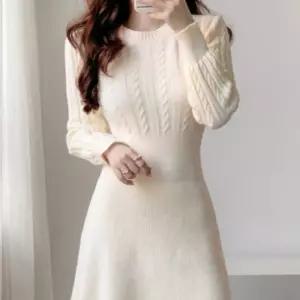 소프트 꽈배기 니트 미니 원피스 JSC-d0120따뜻한 가을 짧은 귀여운 겨울