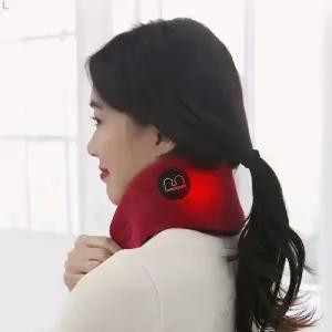 맘스품 탄소 섬유 발열 USB 라벤더 넥워머 와인컬러