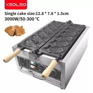 XEOLEO Taiyaki 메이커 생선 와플 기계 케이크 베이킹 6 Pcs 3000W 비 스틱 팬