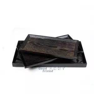 옻칠 원목 트레이( 후식쟁반 소)_28.5x 14.5업용 가벼운 가정용 간식사각 개인 고급 과일 다용도 디자인 미