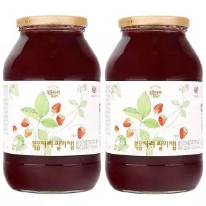 복음자리 딸기잼 1.3kg x 2병쨈 병쨈 과일쨈 딸기 자리