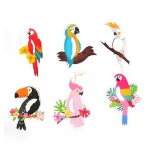 파티페이퍼허니세트 앵무새 생일 데코 벽모빌 장식 종이품 만들기